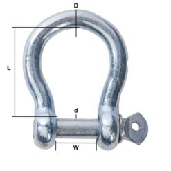 16mm commercial bow shackle 1