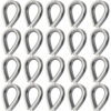 box of 20 x 40mm galvanised steel rope thimbles 1