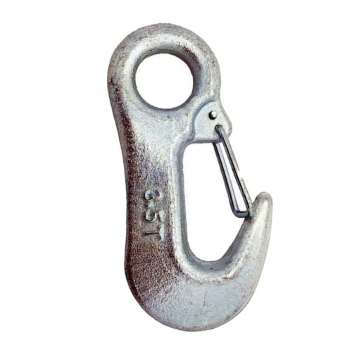 3.5 tonne zinc plated winch hook with safety catch 1