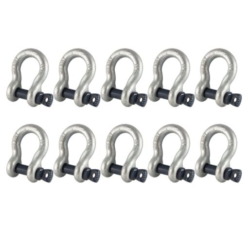 box of 10 x 3.25 tonne tested safety bow shackles 1