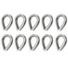 box of 10 x 40mm galvanised steel rope thimbles 1