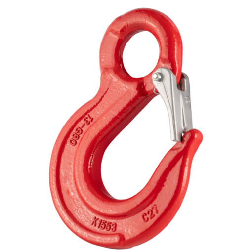 box of 20 grade 80 red eye sling hooks with safety catch 7 8 mm 3