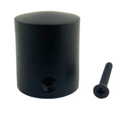 pack of 4 x 40mm powder coated black end cap rope fittings 3