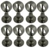 pack of 8 x 36mm gun metal black standard handrail brackets rope fittings 2