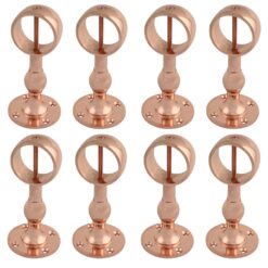 pack of 8 x 40mm copper bronze standard handrail brackets rope fittings 3