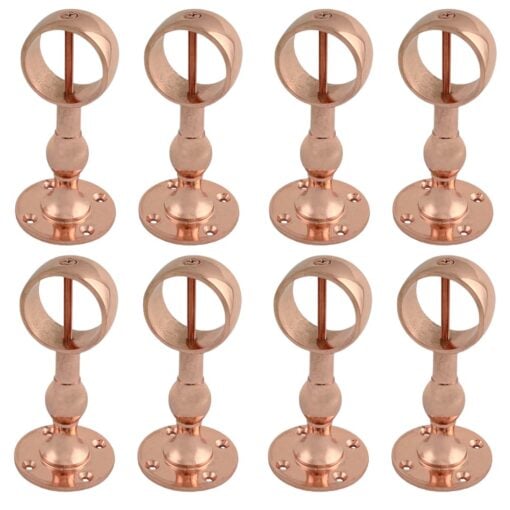 pack of 8 x 40mm copper bronze standard handrail brackets rope fittings 3