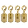 4 x 40mm polished brass decking rope hook fittings 3