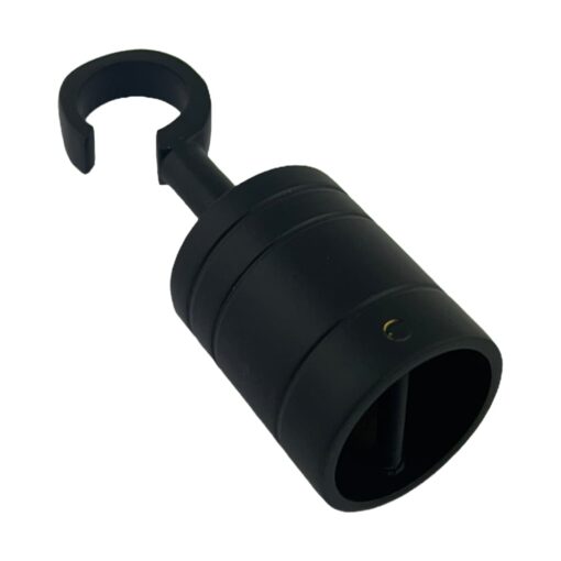 4 x 40mm powder coated black decking rope hook fittings 2