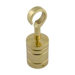 8 x 40mm polished brass decking rope hook fittings 3