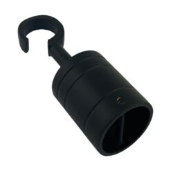 8 x 36mm powder coated black decking rope hook fittings 2