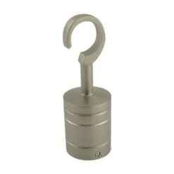 4 x 40mm satin nickel decking rope hook fittings 2