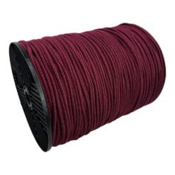 natural cotton rope burgundy 3