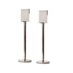 pair of posts with portrait sign holder