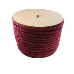 natural cotton rope burgundy 4