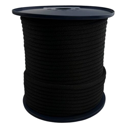 rs black spiral braided polypropylene rope 7