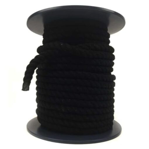 black natural cotton bondage rope by the coil 2