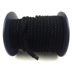 black natural cotton bondage rope by the coil 3