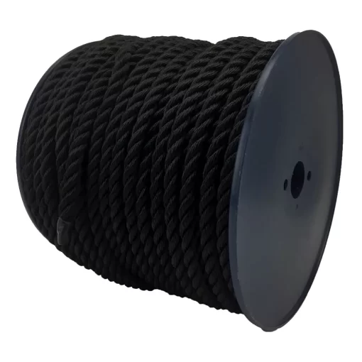 black nylon bondage rope on a reel 3