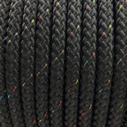 double braided polyester rope black with multicoloured fleck 3