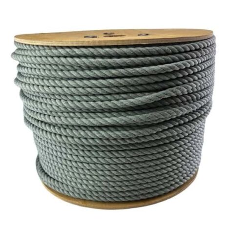 grey natural cotton bondage rope by the coil 2