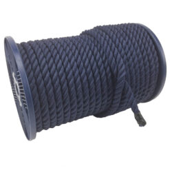 navy blue nylon rope on a reel 1