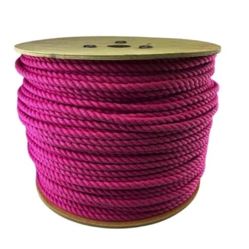 pink natural cotton bondage rope by the coil 2