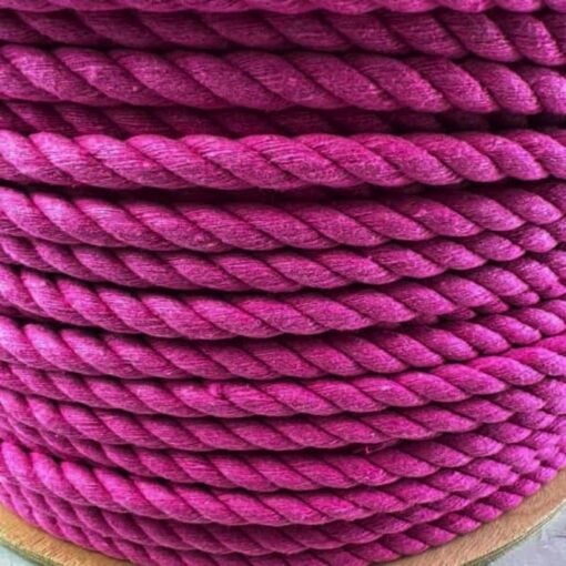 pink natural cotton bondage rope by the coil 4