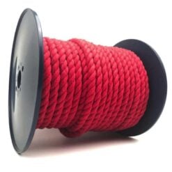 red natural cotton bondage rope by the coil 3