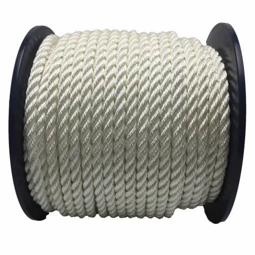 white nylon bondage rope on a reel 2