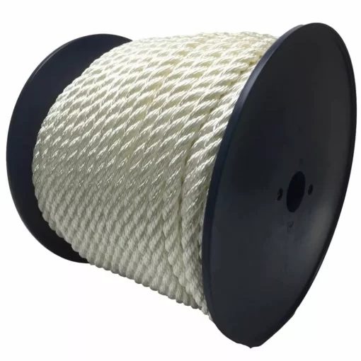 white nylon bondage rope on a reel 5