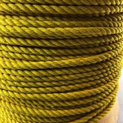 yellow natural cotton bondage rope by the coil 4