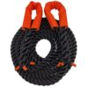 24mm black nylon 3 strand tow rope x 5 metres with shackles 1