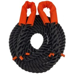 16mm black nylon 3 strand tow rope x 4.5 metres 1