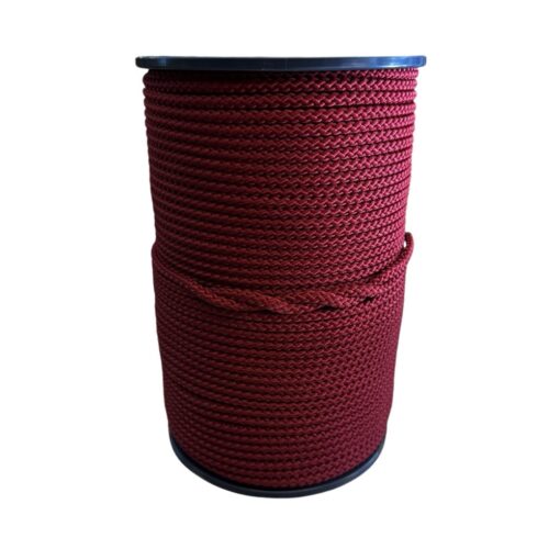 burgundy braided polypropylene rope 1