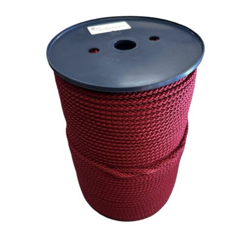 burgundy braided polypropylene rope 6