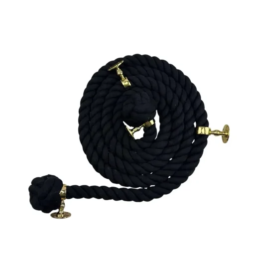 natural black cotton bannister rope 6