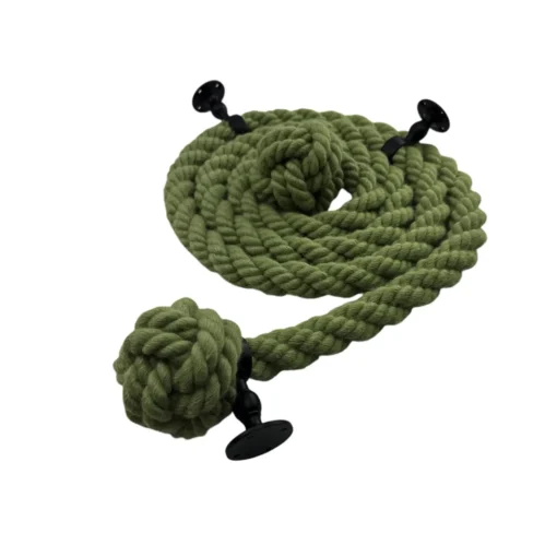 cable laid natural olive green bannister rope 4