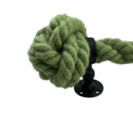 cable laid natural olive green bannister rope 9